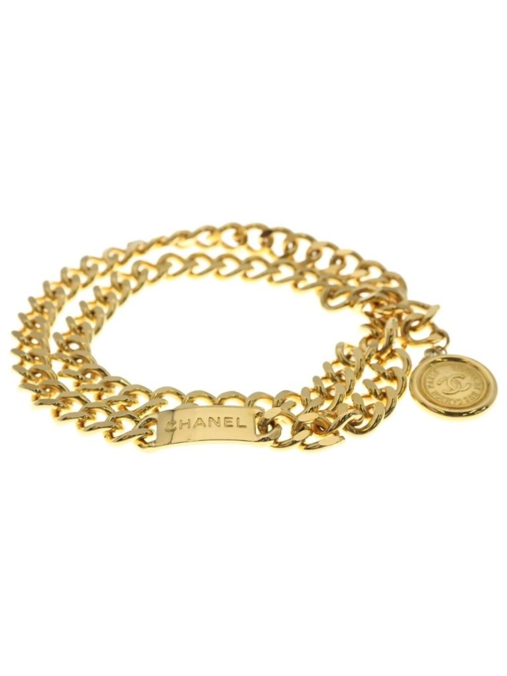 Chanel Cambon Line CC Logo Chain Belt Gold